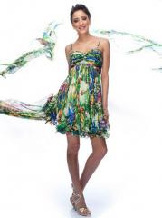 Fanciful Spaghetti Strap Neck Short Sheath Multi-Color Printed Homecoming Gown
