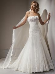 Fantastic A-Line Strapless Layers Neckline Organza Wedding Dress