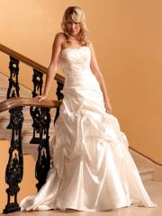 Fantastic Strapless Taffeta A-Line Gown for 2011 Fall Wedding