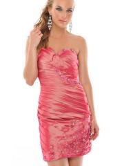 Fashion Sheath Style Strapless Sweetheart Neckline Sequined Pleated Cocktail Dresses