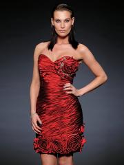 Fashion Sheath Style Strapless Sweetheart Neckline and Ruched Bodice Short Evening Dresses