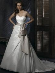 Fashionable Taffeta Strapless Sweetheart A-Line Wedding Dress