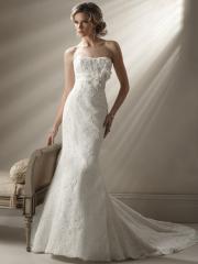 Fashionable Trumpet Tulle Wedding Dress with Strapless And Soft Neckline