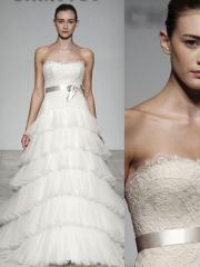 Fashionable Tulle Strapless A-Line Wedding Dress