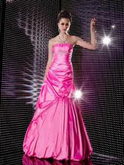 Flattering A-line Silhouette Strapless Sequined Band Accented Bubble Hemline Quinceanera Dresses