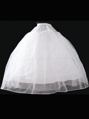 Flattering White Tulle Princess Wedding Gown Pannier
