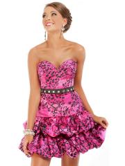 Flirtatious and Fetching Sweetheart Neckline Studded Waistline Bubble Skirt Prom Dresses