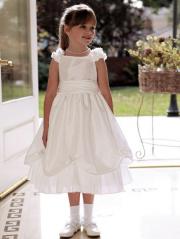 Flod Ball Gown Stain White Flower Girl Dress