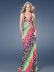 Floor Length Sheath Style Multi-Color Printed Sequined 2012 Prom Gowns