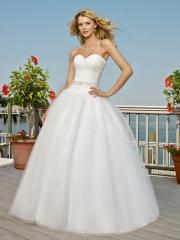 Flowery Ball Gown Silhouette Beach Wedding Dress