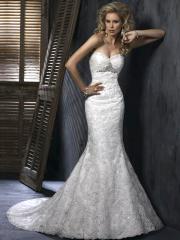 Glamorous Lace Strapless Sweetheart Mermaid Wedding Dress