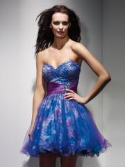 Glamorous Sweetheart Short A-Line Homecoming Dress of Sequined Bodice and Pink Sash
