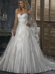 Gorgeous A-Line Taffeta Strapless Sweetheart Wedding Dress