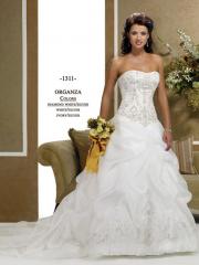 Gorgeous Ball Gown Strapless Satin Wedding Dress