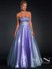 Gorgeous Strapless Ball Gown Floor Length Tulle and Lavender Taffeta Celebrity Gown