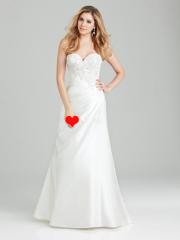 Gorgeous Sweetheart A-line Wedding Dress Characterizes with Embroidery Bodice and Straps Back