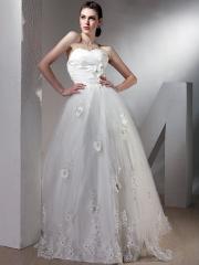 Gorgeous Sweetheart Laced Tulle Skirt Dress for Wedding