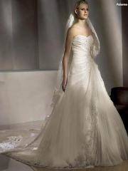 Gorgeous Sweetheart Neckline Ruched A-Line Skirt Chapel Train Gown