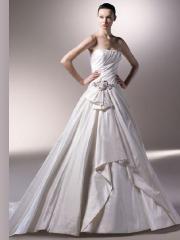 Gorgeous and Charming with Shirring and Ruffles Wedding Dress
