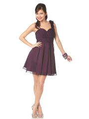 Graceful Grape A-line Style with Sweetheart Neckline and Short Length Bridesmaid Dresses