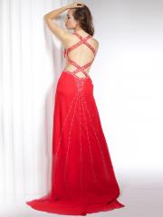 Halter Hollow Floor-Length Homecoming Dress with Embroidered
