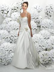 Hot Sell A-Line Silhouette with Spaghetti Straps Sweetheart Neckline Wedding Dress