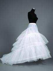 Hot sale White 2 Hoops Train Wedding Dress Pannier
