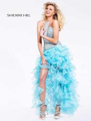 Intoxicating Strapless Asymmetrical Hem Sequined and Ruffled Skirt Prom Gown on Sale