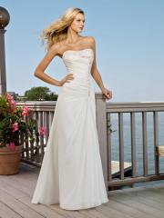 Intoxicating Strapless Empire Chiffon Bridal Gown in Floor Length