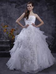Legendary Ball Gown Pick-Up Dress of Strapless Neckline and Beading