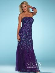 Luxurious and Glittering Regency Chiffon Sequined Accented A-line Style Evening Dresses