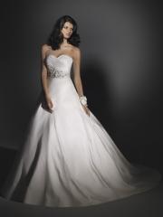 Luxury Satin Strapless Sweetheart A-Line Wedding Dress