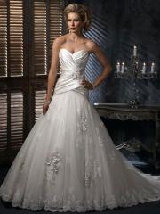 Luxury Satin and Tulle Strapless Sweetheart A-Line Wedding Dress