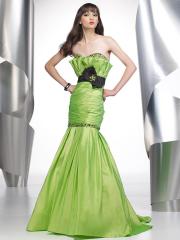 Marvelous Mermaid Style Strapless Sequined Bodice and Bow Tie Accented Celebrity Dresses