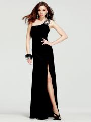 Marvelous Top Seller 2012 One-Shoulder Floor Length Empire Style Slit Celebrity Gown