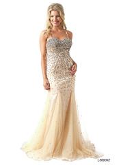 Marvelous and Flirtatious Beading Accented Mermaid Style Tulle Celebrity Dresses