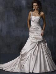 Mermaid Silhouette with One-Shoulder Neckline Elegant Wedding Dress