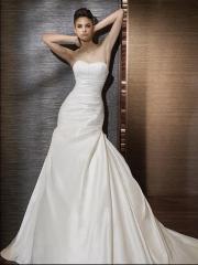 Mermaid Sweetheart Strapless Neckline Beaded Cheap Wedding Dress