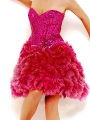 Mini Ball Gown Sweetheart Fuchsia Sequined and Tulle Short Length Wedding Party Outwear