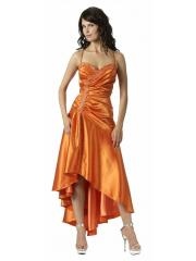 Modern Style Spaghetti Straps Sweetheart Neckline Sequined Trim High Low Prom Dresses