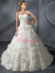 Modified A-Line with Applique Embellishment Elegant Wedding Dress