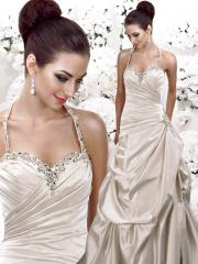 Modified A-Line with Elegant Embellishments Wedding Dress