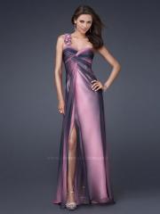 Multi-Color Chiffon Floral Chiffon Sweetheart Neckline Sleeveless Floor-Length Celebrity Dress