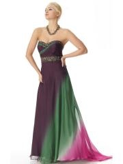 MultiColored A-line Style Strapless Sweetheart Neckline Sequined Trim Celebrity Dresses