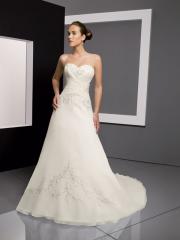 New Arrival Sweetheart White A-Line Gown of Embroidery