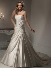 Novel A-Line Wedding Dress with Strapless Straight Neckline And Belt