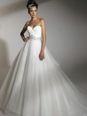 Off-Shoulder Chiffon Tiereed Ball Gown Wedding Dress