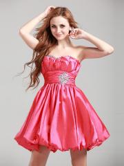 Off-Shoulder Stain Homecoming Dress with Belt