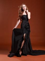 Off-Shoulder Stain Homecoming Dress with Long Tail