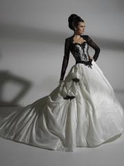 Off-Shoulder Tiered Ball Gown Wedding Dress